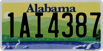 AL license plate 1AI4387