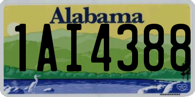 AL license plate 1AI4388