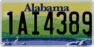 AL license plate 1AI4389