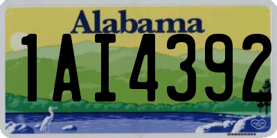 AL license plate 1AI4392