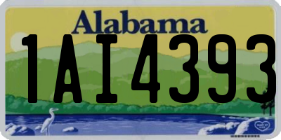 AL license plate 1AI4393