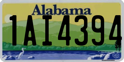 AL license plate 1AI4394