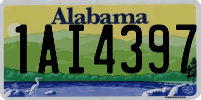 AL license plate 1AI4397