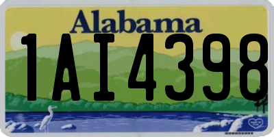 AL license plate 1AI4398