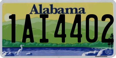 AL license plate 1AI4402