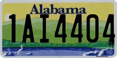 AL license plate 1AI4404