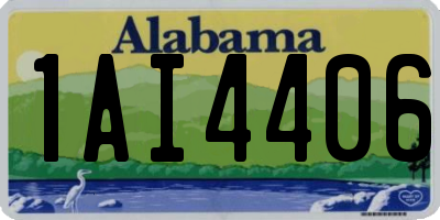 AL license plate 1AI4406