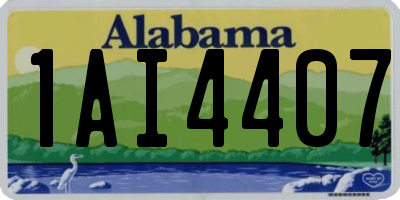 AL license plate 1AI4407