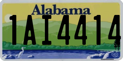 AL license plate 1AI4414