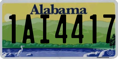 AL license plate 1AI4417