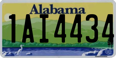 AL license plate 1AI4434