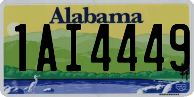AL license plate 1AI4449