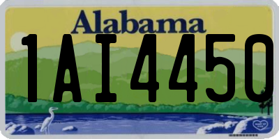 AL license plate 1AI4450