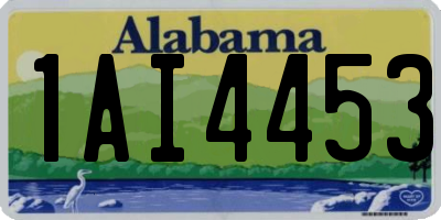 AL license plate 1AI4453