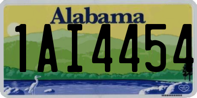 AL license plate 1AI4454