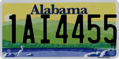 AL license plate 1AI4455
