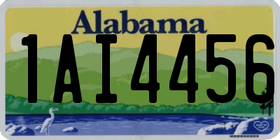 AL license plate 1AI4456