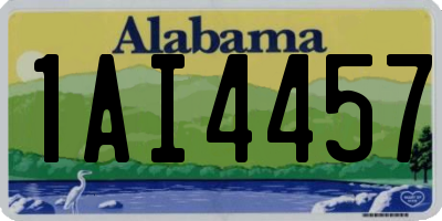 AL license plate 1AI4457