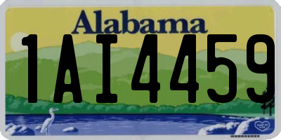 AL license plate 1AI4459