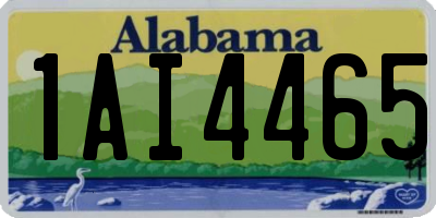 AL license plate 1AI4465