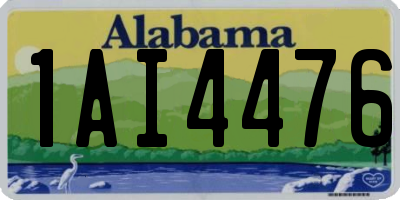 AL license plate 1AI4476