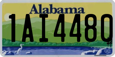 AL license plate 1AI4480
