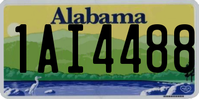 AL license plate 1AI4488