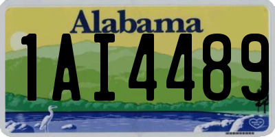 AL license plate 1AI4489