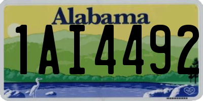 AL license plate 1AI4492