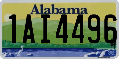 AL license plate 1AI4496