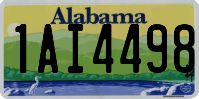 AL license plate 1AI4498