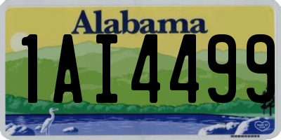 AL license plate 1AI4499