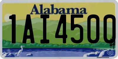 AL license plate 1AI4500
