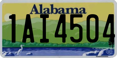 AL license plate 1AI4504