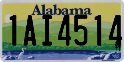 AL license plate 1AI4514