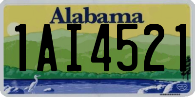 AL license plate 1AI4521