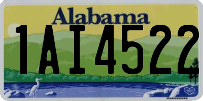 AL license plate 1AI4522