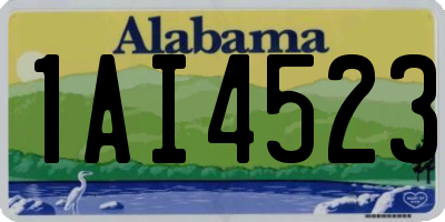 AL license plate 1AI4523