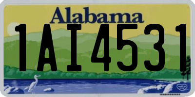 AL license plate 1AI4531