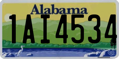 AL license plate 1AI4534