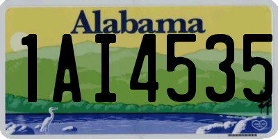 AL license plate 1AI4535