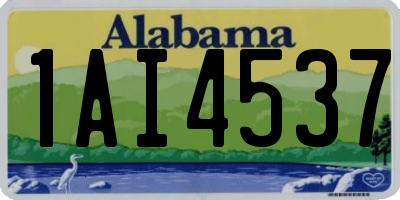 AL license plate 1AI4537