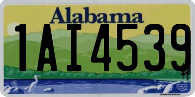 AL license plate 1AI4539