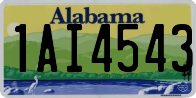 AL license plate 1AI4543