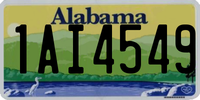 AL license plate 1AI4549