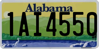 AL license plate 1AI4550