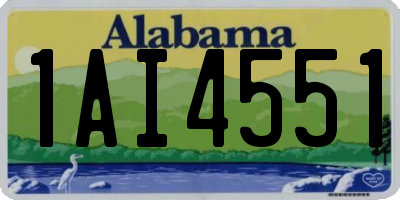 AL license plate 1AI4551