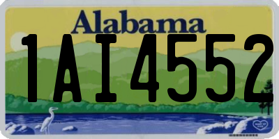 AL license plate 1AI4552