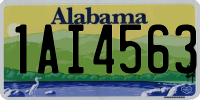 AL license plate 1AI4563