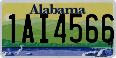 AL license plate 1AI4566